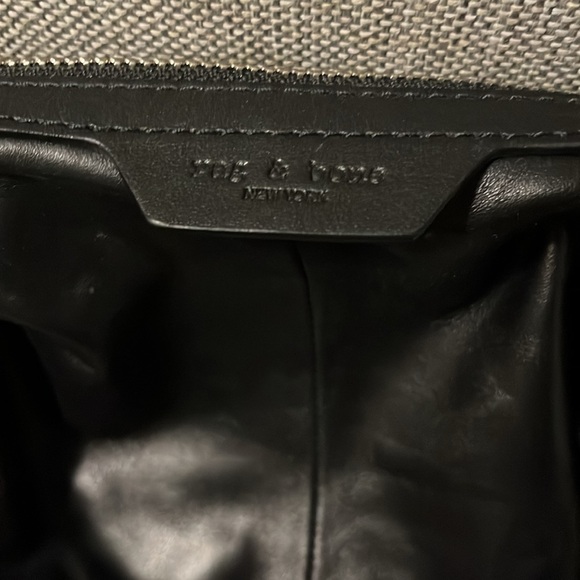 NWOT 

Rag & Bone black leather crossbody. Not worn. 10 by 7. Strap 19-22. - Picture 6 of 9